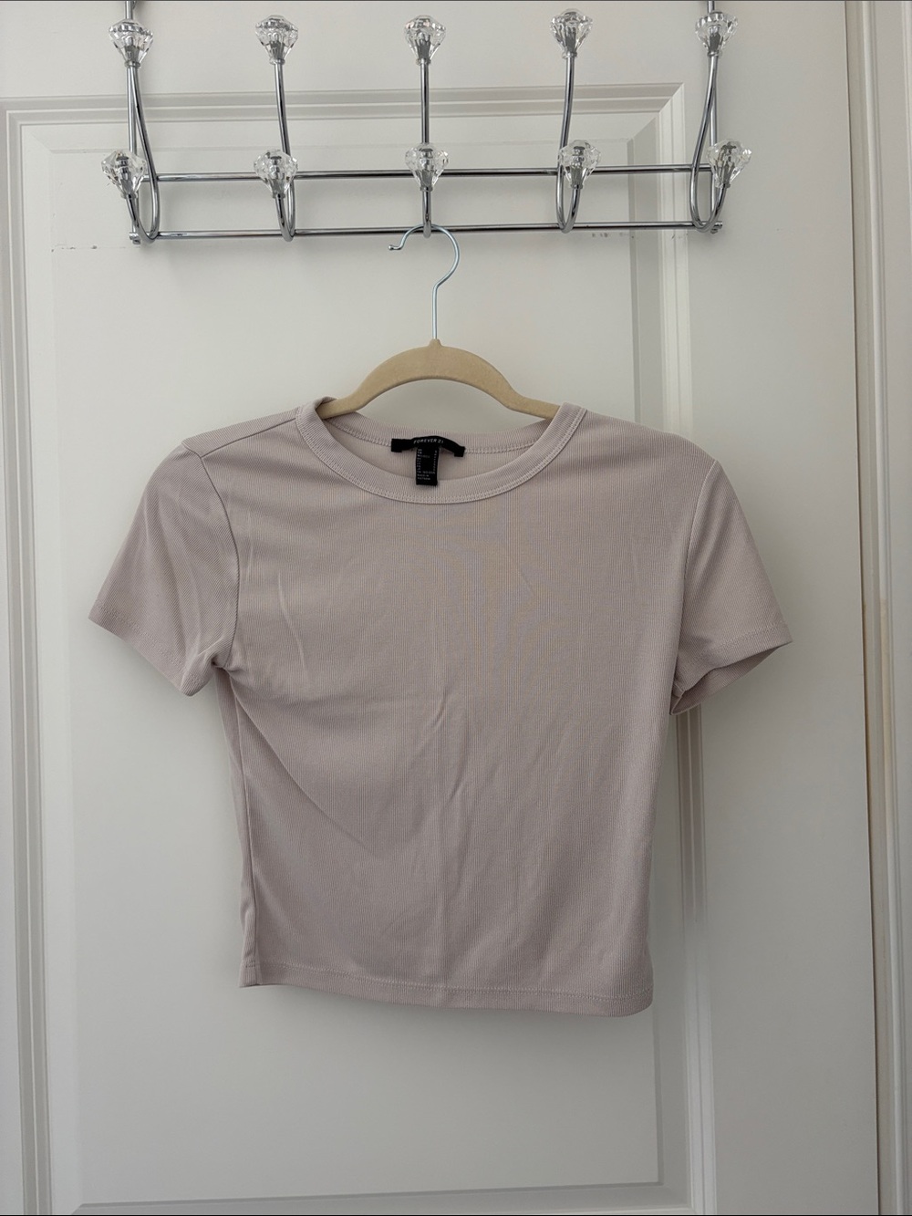 Short Sleeve Crewneck Tee - Light Taupe
